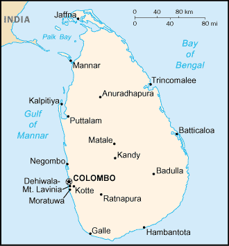 Image: Map of Sri Lanka